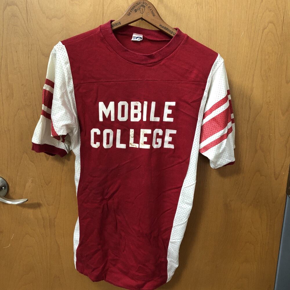 Vintage Artex Sports Jersey Shirt MOBILE COLLEGE Size MEDIUM Alabama AL